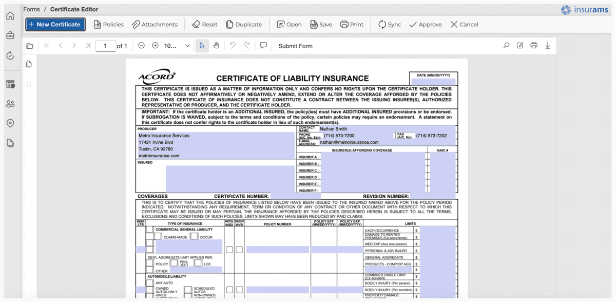 Add & Edit Certificates