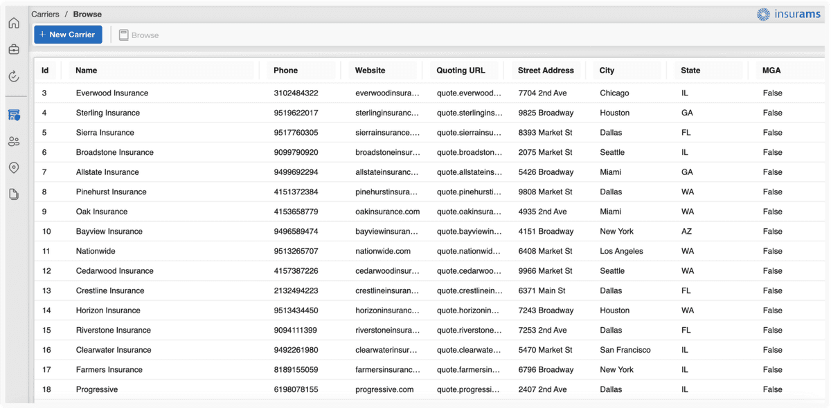 CRM for Carriers & Contacts