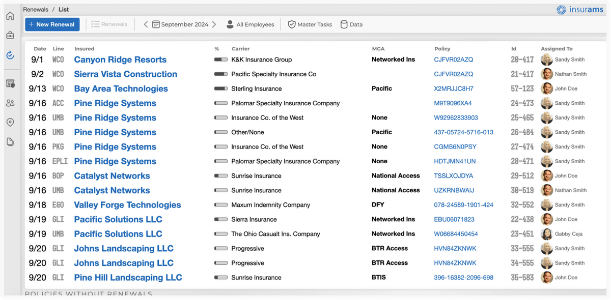 Manage Renewals