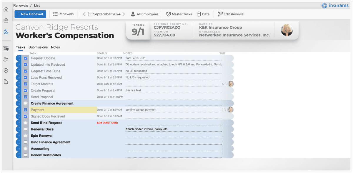 Overview of Tasks, Goals and Reminders